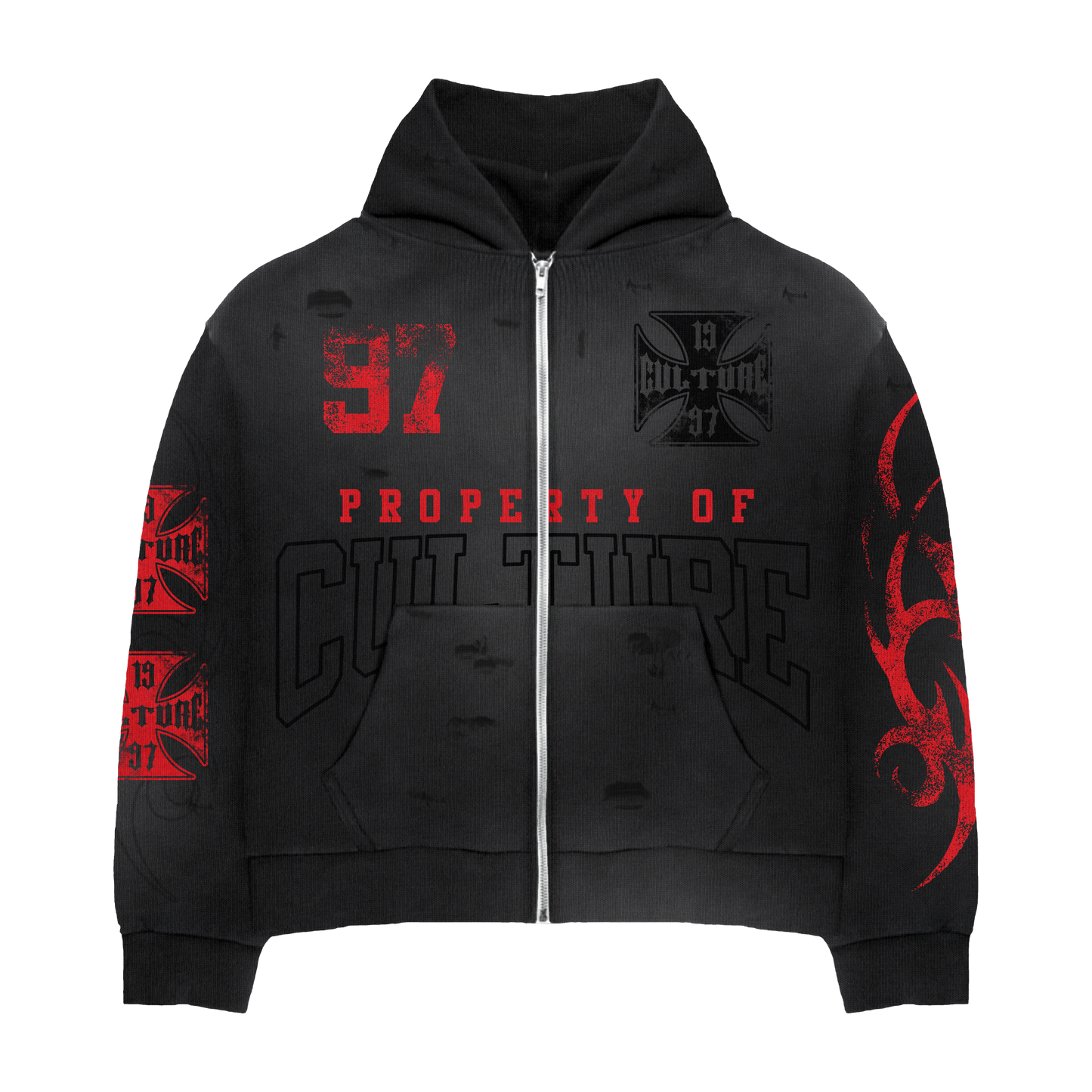 PROPERTY OF CULTURE ZIP UP (BLACK)