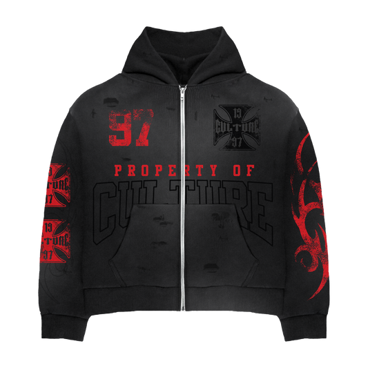 PROPERTY OF CULTURE ZIP UP (BLACK)