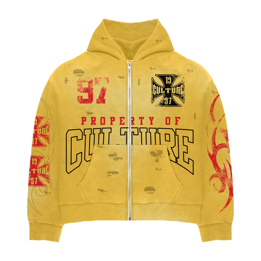 PROPERTY OF CULTURE ZIP UP (YELLOW)